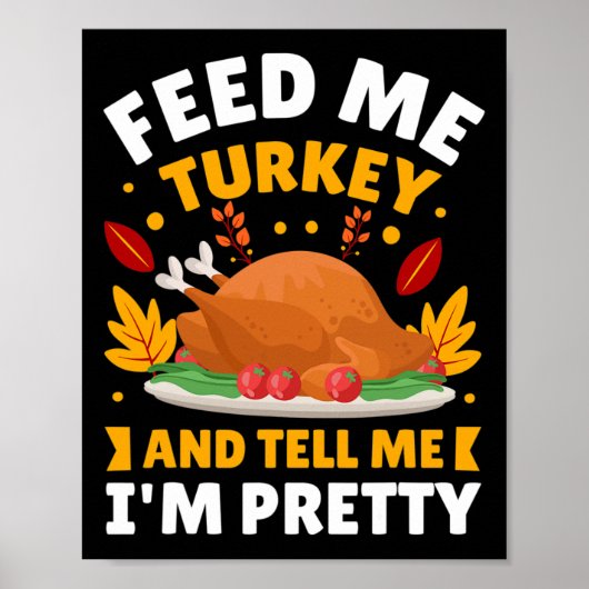 Grappige herfst Herfst Turkije Thanksgiving quotes Poster (Voorkant)