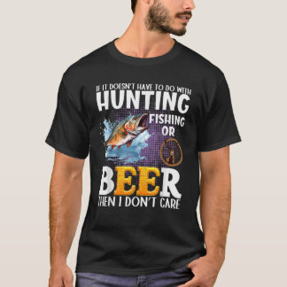 Grappige herfst of lentebas vissen elk lieve jacht t-shirt