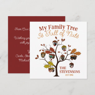 Grappige Herfst Photo Family Tree is vol met noten