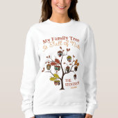 Grappige Herfst Photo Family Tree is vol met noten Trui (Voorkant)