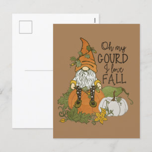 grappige Herfst Seizoenskoepel Feestdagenkaart