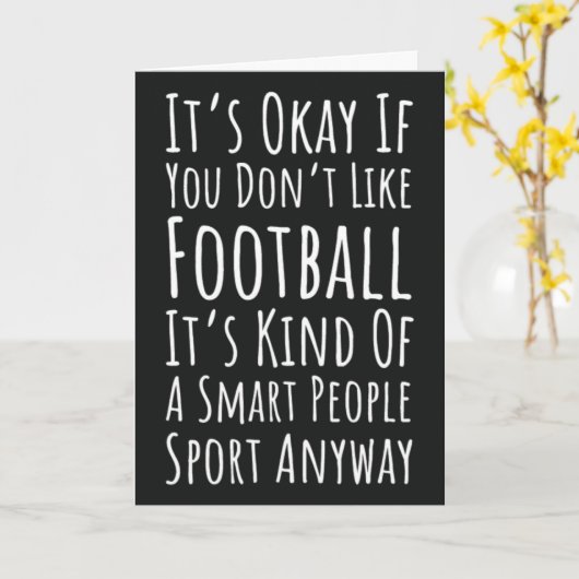 Grappige Herfst Wenskaarten voor Football fans spe Kaart (Gele Bloem)