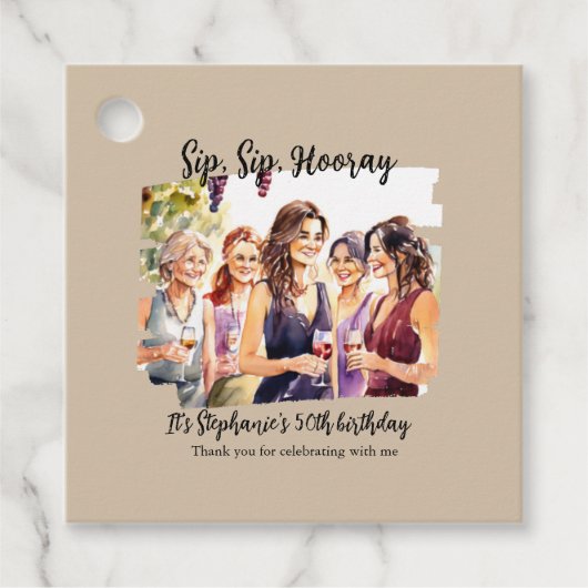 Grappige Herfst wijnproeverij 50ste verjaardag van Bedankjes Labels (Voorkant)