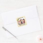 Grappige Herfst wijnproeverij 50ste verjaardag van Vierkante Sticker (Envelop)