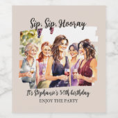 Grappige Herfst wijnproeverij 50ste verjaardag van Wijn Etiket (Enkel label)