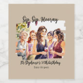 Grappige Herfst wijnproeverij 50ste verjaardag van Wijn Etiket (Enkel label)