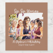 Grappige Herfst wijnproeverij 50ste verjaardag van Wijn Etiket (Enkel label)