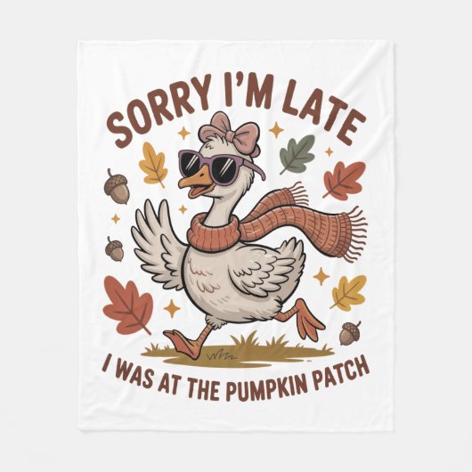 Grappige herfstgans fleece deken (Voorkant)