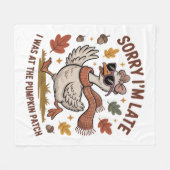 Grappige herfstgans fleece deken (Voorkant (Horizontaal))