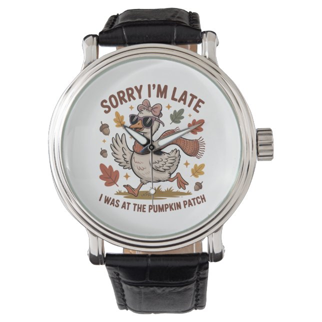 Grappige herfstgans horloge (Voorkant)