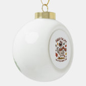 Grappige herfstgans keramische bal ornament (Links)