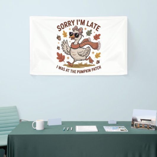 Grappige herfstgans spandoek (Beurs)