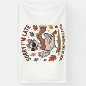 Grappige herfstgans spandoek (Verticaal)