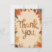 Grappige herfstvakantie Herfst Bedankkaart (Voorkant)