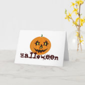 Grappige herinnering pompoen Halloween Kaart (Gele Bloem)