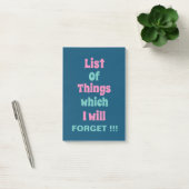 Grappige herinnering voor vergeetachtige mensen Ni Post-it® Notes (Kantoor)