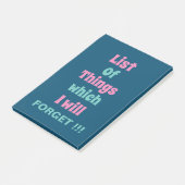 Grappige herinnering voor vergeetachtige mensen Ni Post-it® Notes (Schuin)