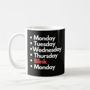 Grappige Herkenbare Maandag Week Schema Grap Desig Koffiemok