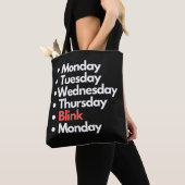 Grappige Herkenbare Maandag Week Schema Grap Desig Tote Bag (Dichtbij)