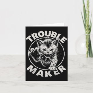 Grappige Herrieschopper Kat Rock Hand Punk Rebel J Kaart