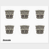 Grappige Hersen Eigenaar Citaat Sarcastische Humor Ronde Sticker (Vel)