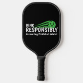 Grappige Herstellende Pickleball Verslaafde Paddle (Achterkant)