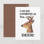 Grappige herten Gewei Briefkaart (Voorkant / Achterkant)