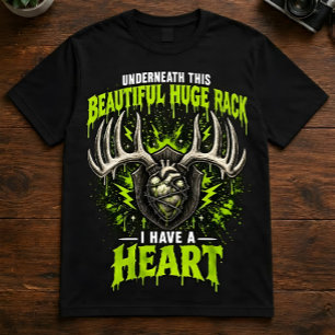 Grappige herten Geweien Grote Rack Sarcastische T- T-shirt
