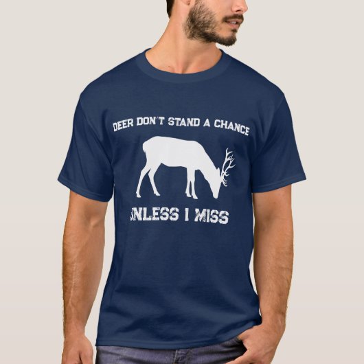 Grappige Herten Houden Geen Stand T-Shirt (Voorkant)