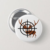 grappige herten in het kruistocht ronde button 5,7 cm (Voorkant /achterkant)
