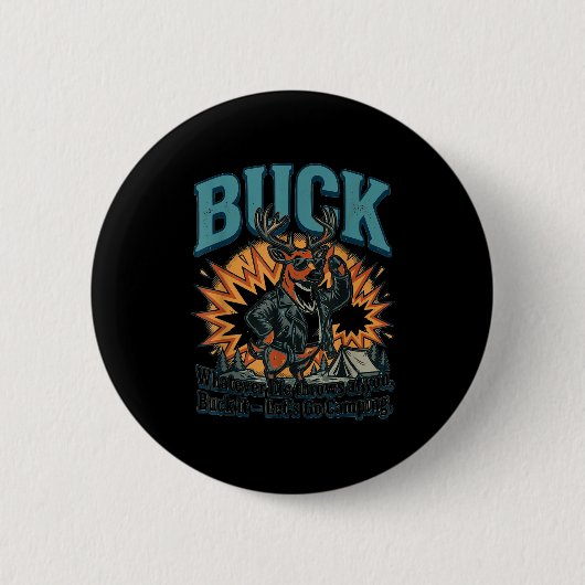 Grappige herten – laten we gaan kamperen ronde button 5,7 cm (Voorkant)