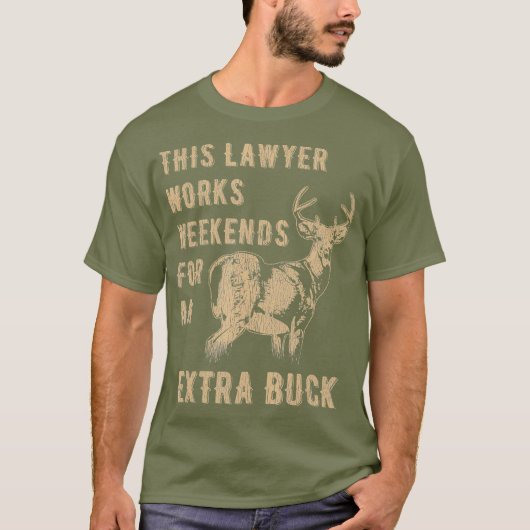 Grappige Hertenjacht Advocaat Verdrietig Hunter T-shirt (Voorkant)
