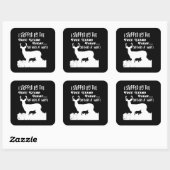 Grappige hertenjachtgids Buck Quote Vierkante Sticker (Vel)