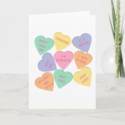 Grappige het gespreksharten van de Valentijnsdag Feestdagen Kaart (Voorkant)