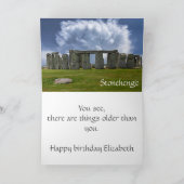 Grappige het verouderen van Stonehenge verjaardag Kaart (Binnen)