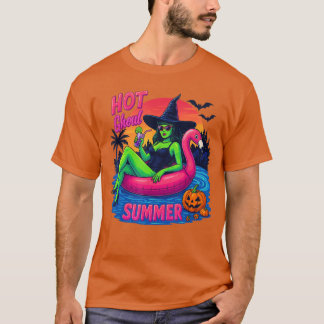Grappige HETE GHOUL ZOMER Summerween Sfeer Skelet  T-shirt