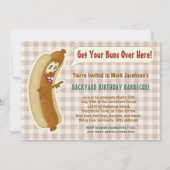 Grappige Hete Hond Barbecue Verjaardagsfeest Brood Kaart (Voorkant)