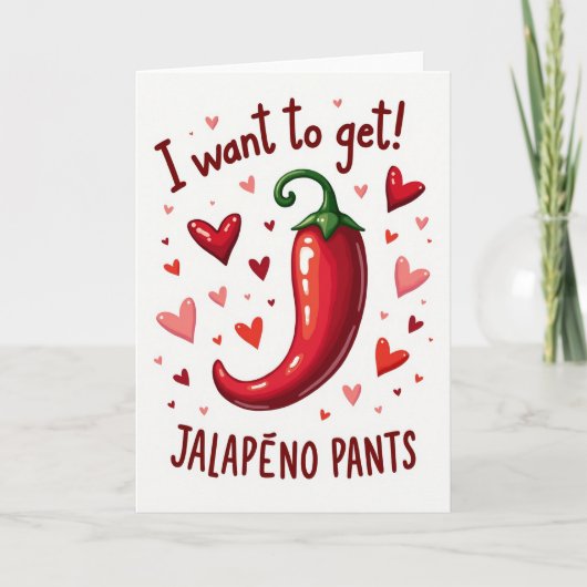 Grappige Hete Jalapeno Broek Kaart (Voorkant)