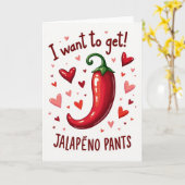 Grappige Hete Jalapeno Broek Kaart (Gele Bloem)