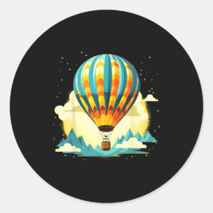 Grappige hete luchtballon voor liefhebbers van nie ronde sticker