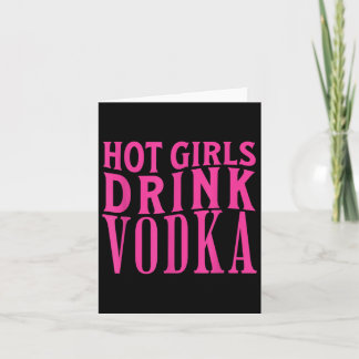 Grappige hete meisjes Drink wodka Drink Drink wijn Kaart