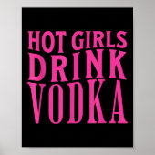 Grappige hete meisjes Drink wodka Drink Drink wijn Poster (Voorkant)