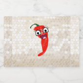 Grappige hete peper likeurfles etiket (Enkel label)