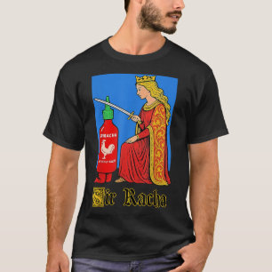Grappige hete saus middeleeuwse kunst t-shirt