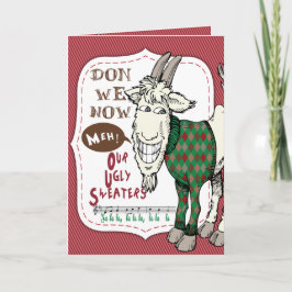 GRAPPIGE Hete trui Meh Geit Kerst Vakantiekaart Feestdagen Kaart