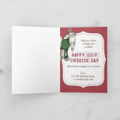 GRAPPIGE Hete trui Meh geit Kerst Vakantiekaart Feestdagen Kaart (Binnen)