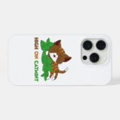 Grappige High On Nepeta Katmin Kartonnen Kat Kunst iPhone Hoesje (Achterkant horizontaal)