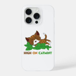 Grappige High On Nepeta Katmin Kartonnen Kat Kunst iPhone 15 Pro Case