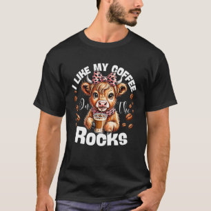 Grappige Highland Koe Ik Hou Van Mijn Koffie Citaa T-shirt