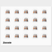 Grappige Highland Koe Moo-d voor Halloween Ronde Sticker (Vel)